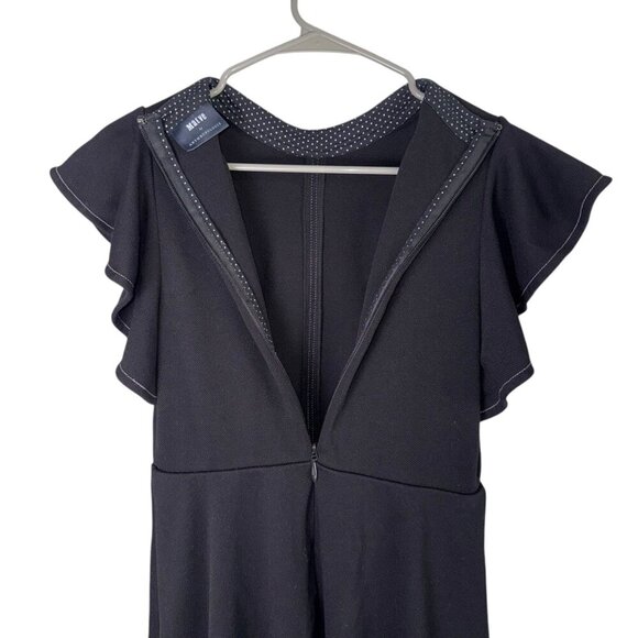 Anthropologie Maeve Black Deena A-line Mini Dress Women's Small - Picture 4 of 9